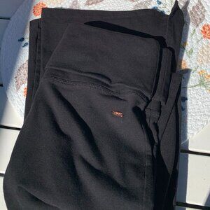 PINK Foldover Flare Leggings Black NWOT